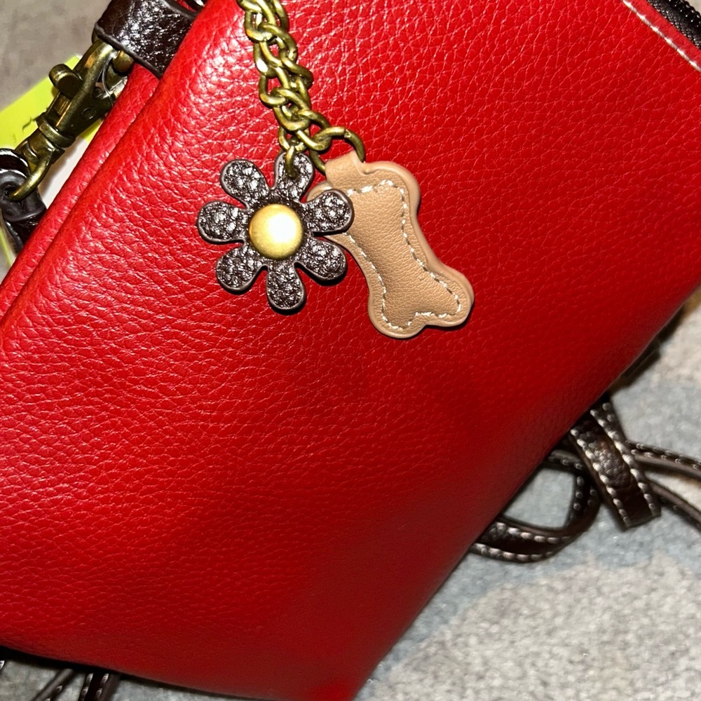 Chala Red Crossbody Bag with Dog Design - Picture 5 of 9